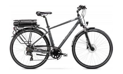 Vélo Trekking Electrique 28 - ROMET - Wagant 1 Moteur Roue Arrière - GRIS